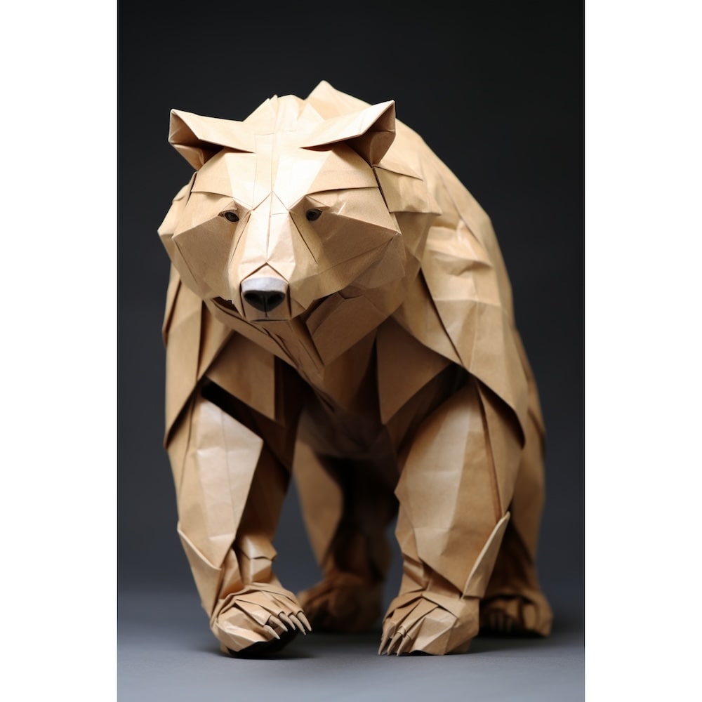 Tableau Origami Ours