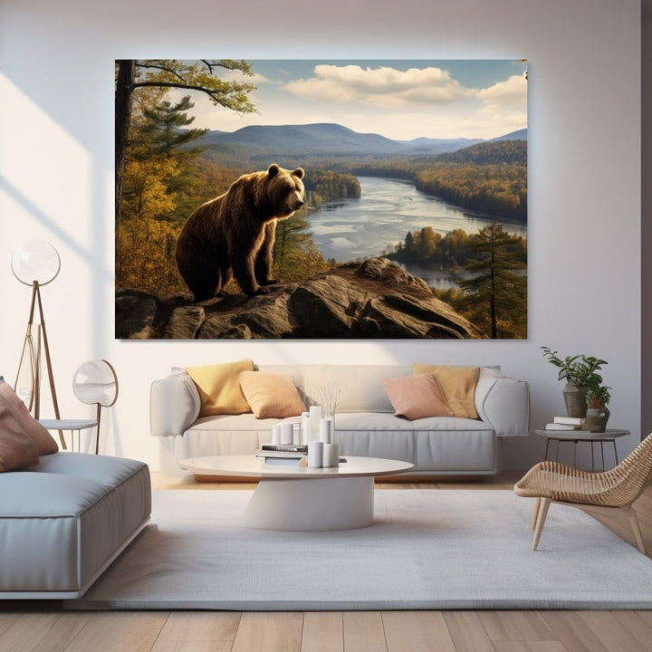 Tableau Ours Chambre, art mural décoration nature