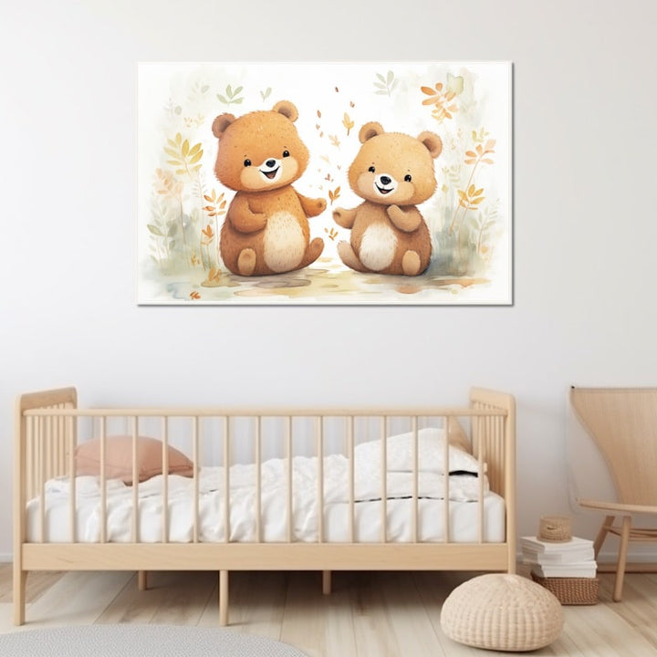 Tableau Ours Enfant, art mural décoration nature