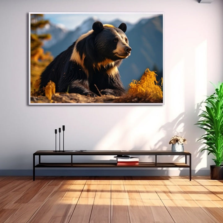 Tableau Ours Lunettes, art mural décoration nature