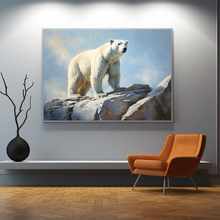 Tableau Ours Polaire Peinture, art mural décoration nature