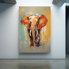 Tableau Paint Art Éléphant, art mural décoration nature