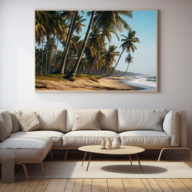 Tableau Palmier Cocotier, art mural décoration nature