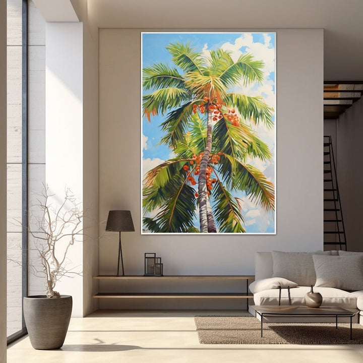 Tableau Sous le Cocotier, art mural décoration nature