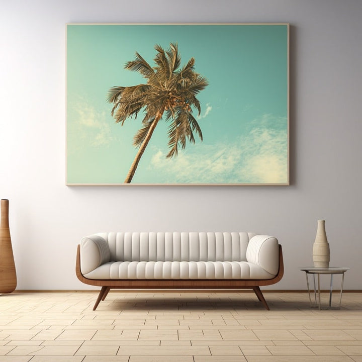 Tableau Palmier Grand Format, art mural décoration nature