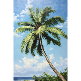 Tableau Peinture Palmier, art mural décoration nature