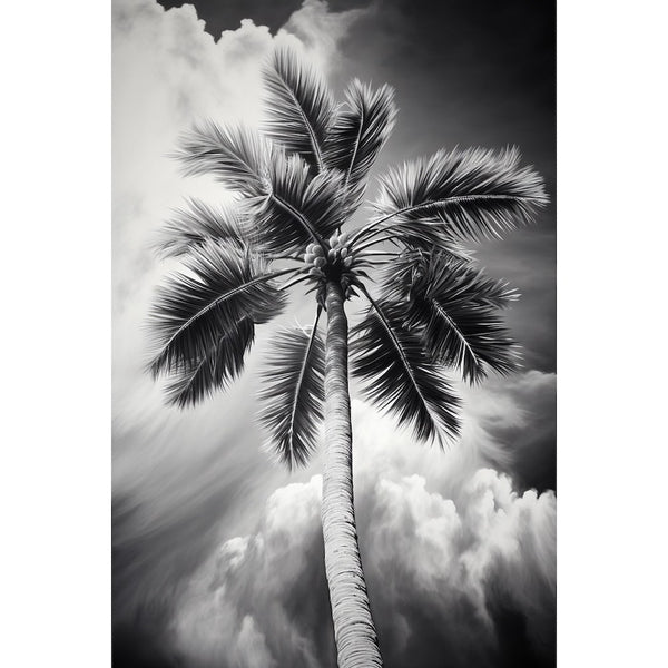 Tableau avec Palmiers Gris, art mural décoration nature