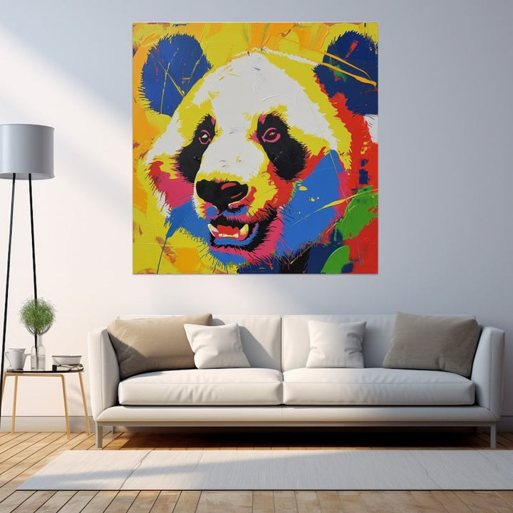 Tableau Panda Pop Art, art mural décoration nature
