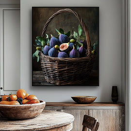Tableau Panier de Fruits, art mural décoration nature