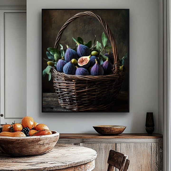 Tableau Panier de Fruits, art mural décoration nature