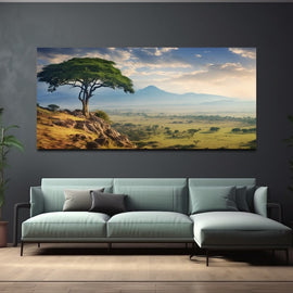 Tableau Panorama Savane, art mural décoration nature