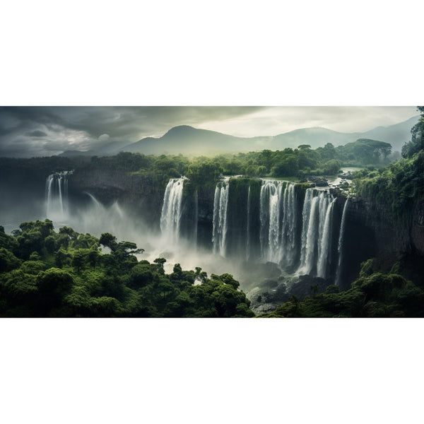 Tableau Panoramique Cascade D'Eau, art mural décoration nature