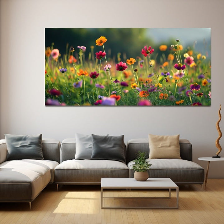 Tableau Panoramique Fleurs