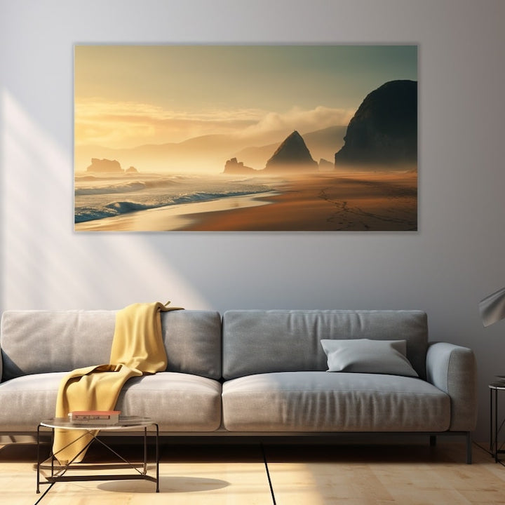 Tableau Panoramique Plage, art mural décoration nature