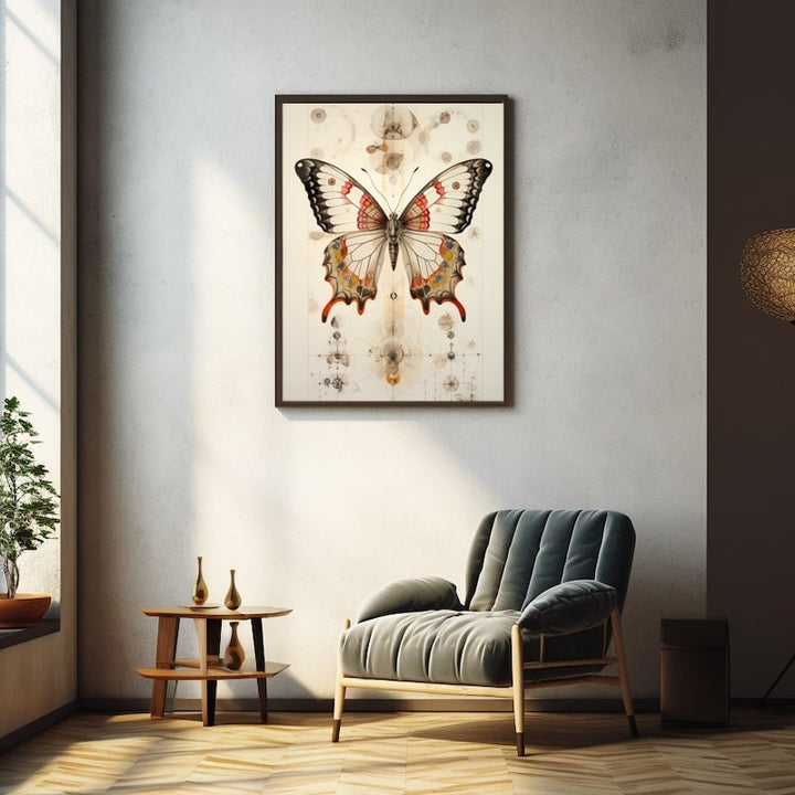 Tableau Papillon Bureau, art mural décoration nature