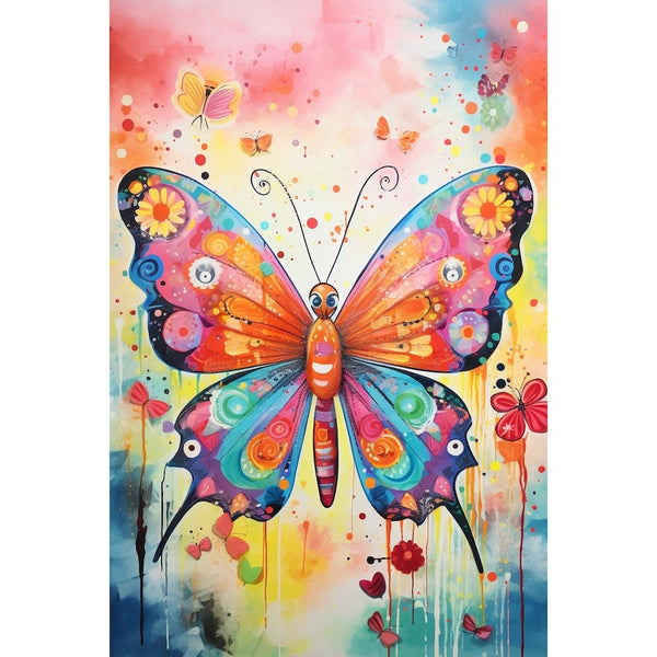 Tableau Papillon Chambre Fille, art mural décoration nature