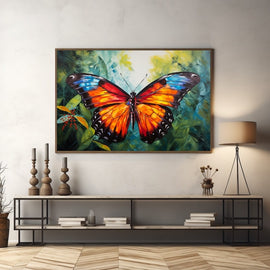 Tableau Papillon Coloré, art mural décoration nature