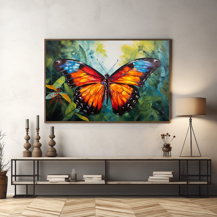 Tableau Papillon Coloré, art mural décoration nature