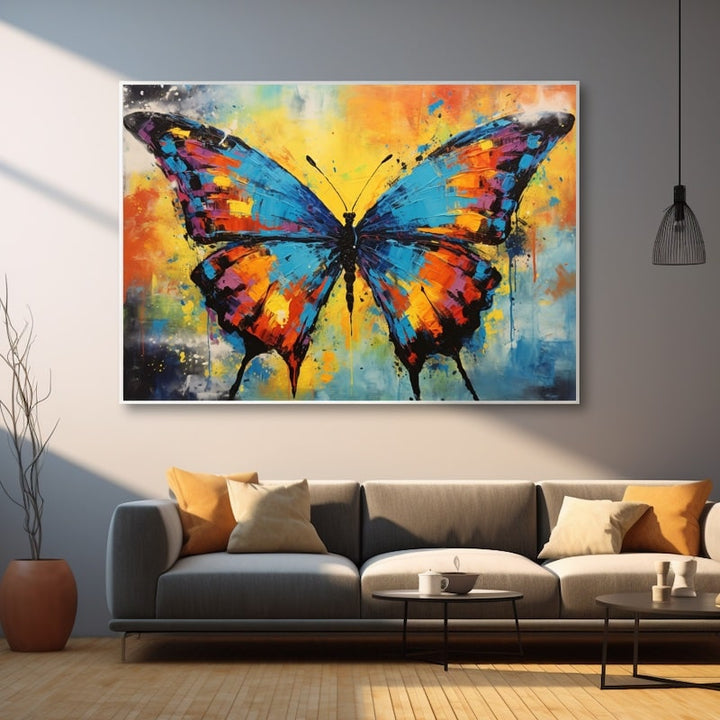Tableau Papillon Contemporain, art mural décoration nature