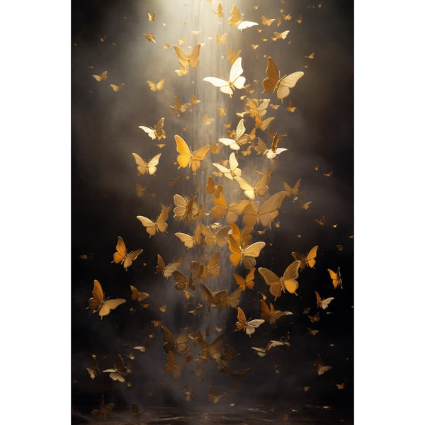 Tableau Papillons Or, art mural décoration nature