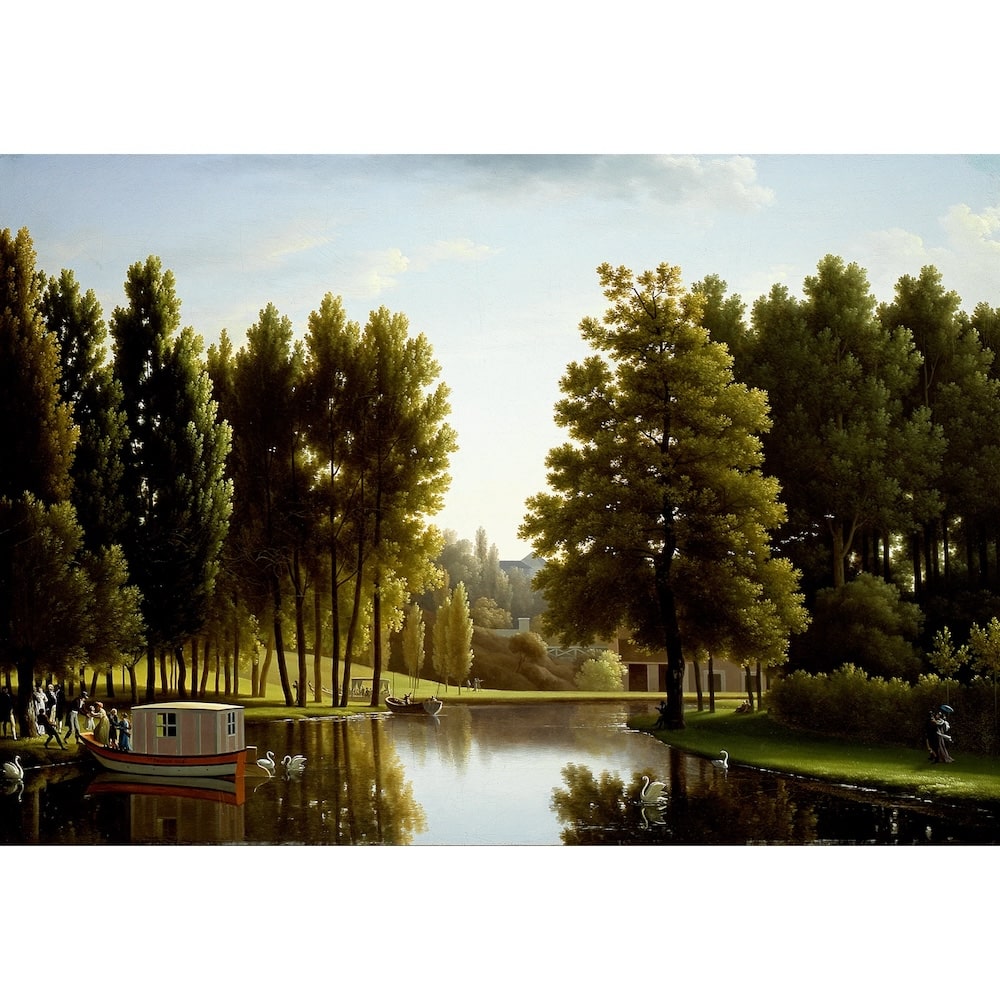 Tableau Peinture Paysage Connu, art mural décoration nature