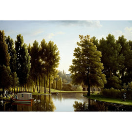 Tableau Peinture Paysage Connu, art mural décoration nature