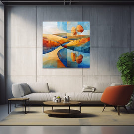 Tableau Paysage Contemporain, art mural décoration nature