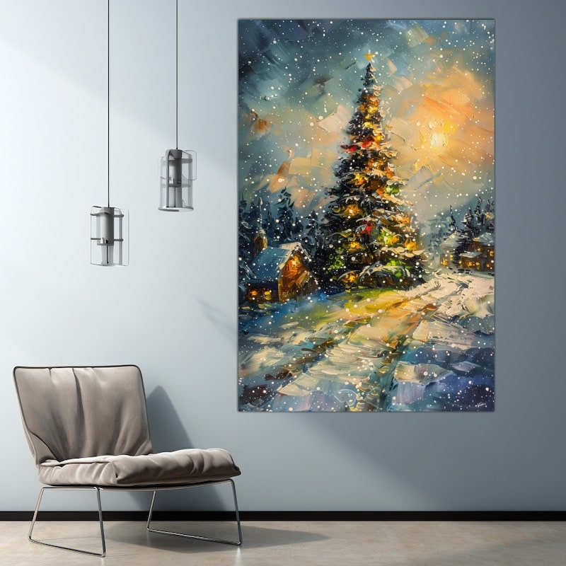 Tableau Paysage De Noël