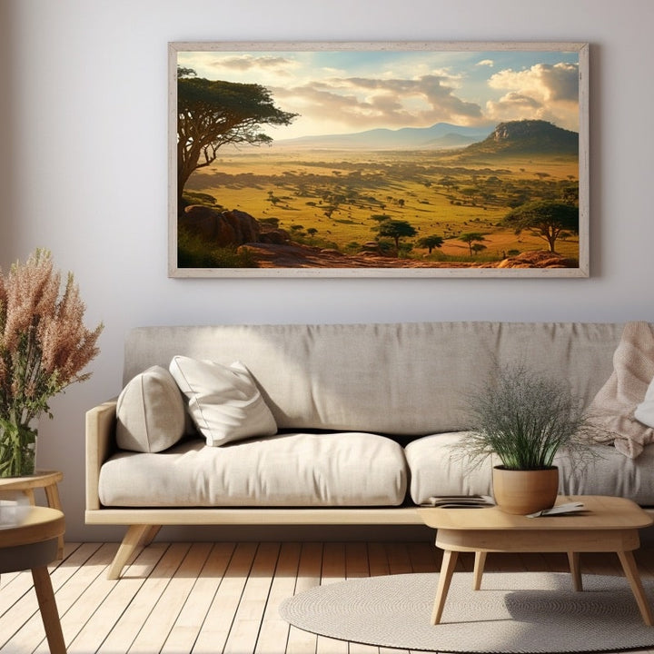 Tableau Paysage de Savane, art mural décoration nature