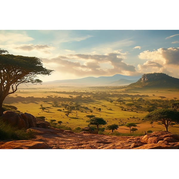 Tableau Paysage de Savane, art mural décoration nature, vue 2