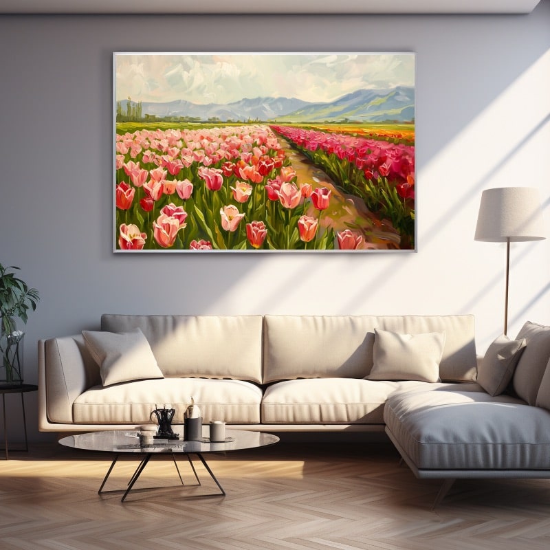 Tableau Paysage Fleurs