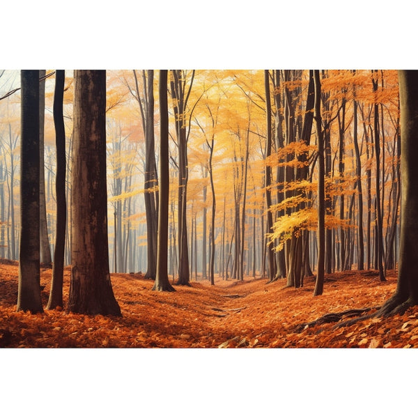 Tableau Paysage Automne Forêt, art mural décoration nature