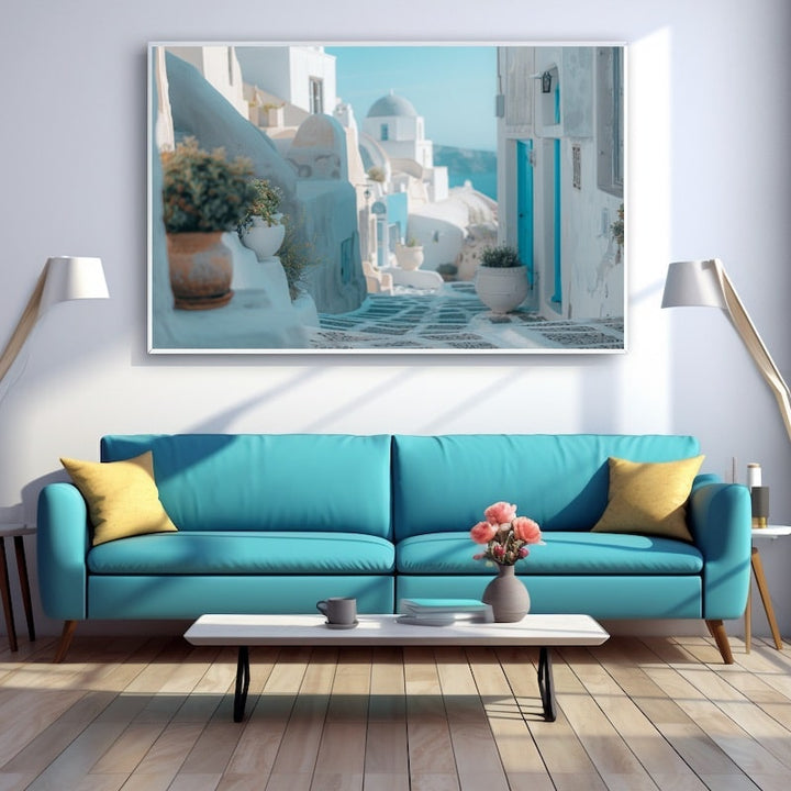 Tableau Paysage Grec, art mural décoration nature
