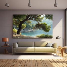 Tableau Paysage Méditerranéen, art mural décoration nature