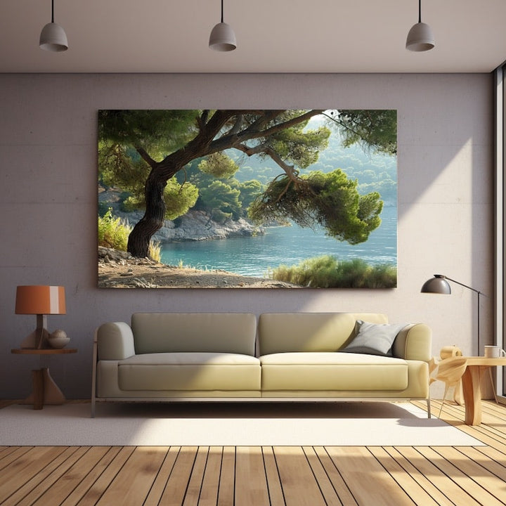 Tableau Paysage Méditerranéen, art mural décoration nature