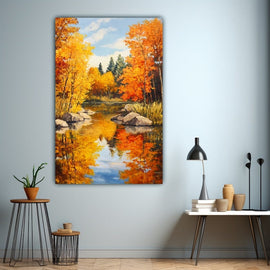 Tableau Peintre Automne, art mural décoration nature