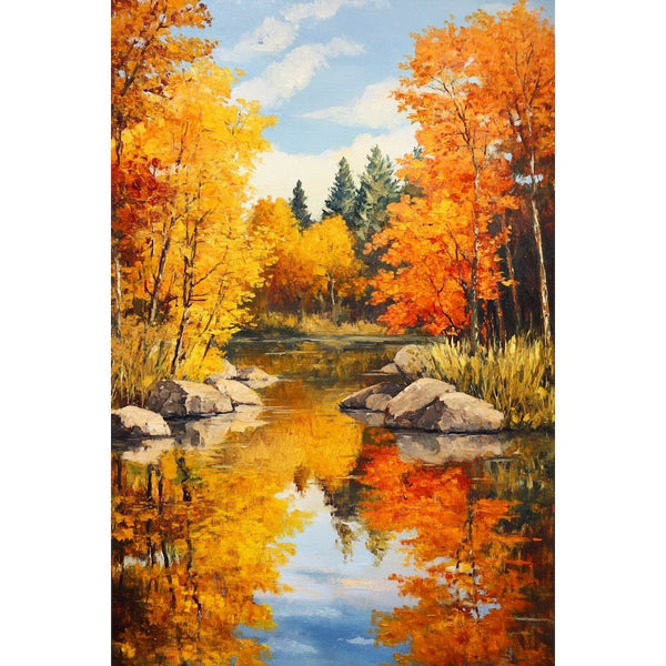 Tableau Peintre Automne, art mural décoration nature