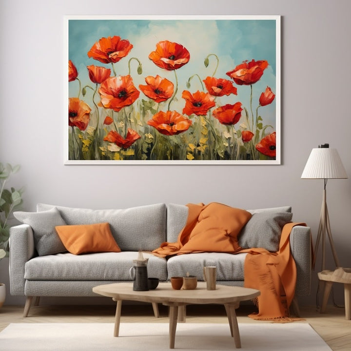 Tableau Peinture À L'Huile Coquelicots