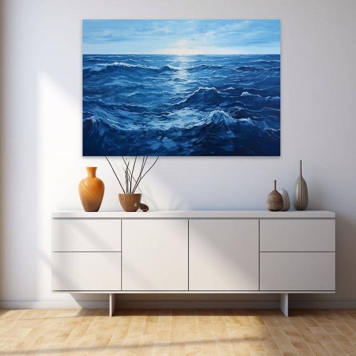 Tableau Peinture À l'Huile Mer, art mural décoration nature