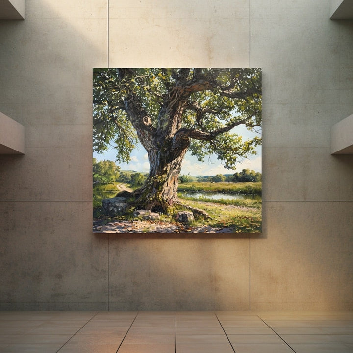 Tableau Peinture Acrylique Arbre, art mural décoration nature