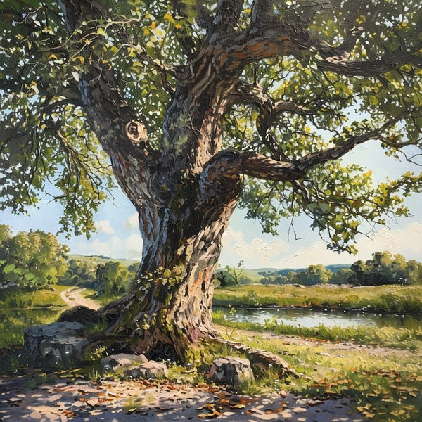 Tableau Peinture Acrylique Arbre, art mural décoration nature