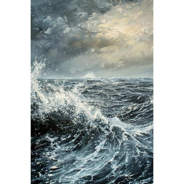 Tableau Mer Agitée sous l'Orage, art mural décoration nature
