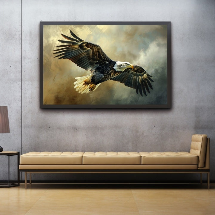 Tableau Peinture Aigle, art mural décoration nature