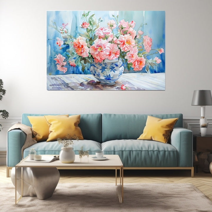 Tableau Peinture Aquarelle Fleurs Bouquet