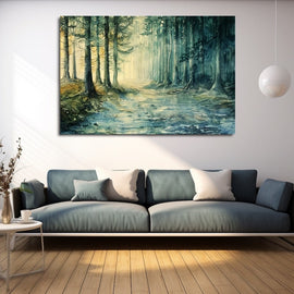 Tableau Peinture Aquarelle Paysage, art mural décoration nature