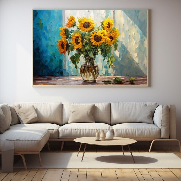 Tableau Peinture Avec Tournesol