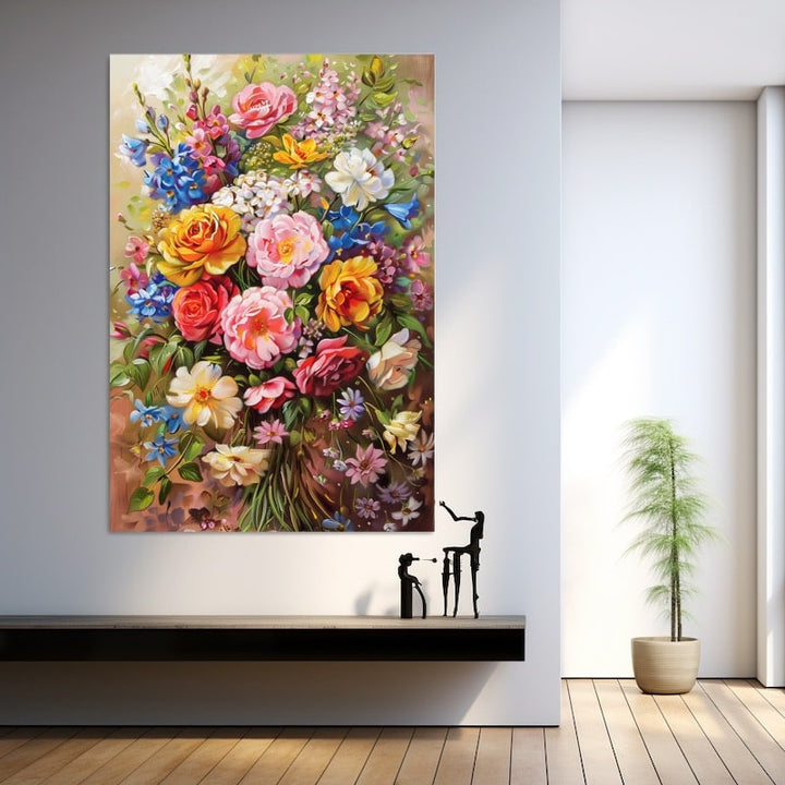Tableau Peinture Bouquet De Fleurs