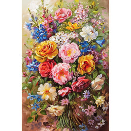 Tableau Peinture Bouquet Fleurs