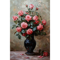 Thumbnail for Tableau Peinture Bouquet Roses