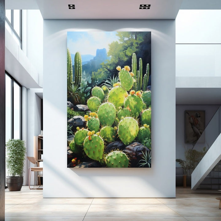 Tableau Peinture Cactus